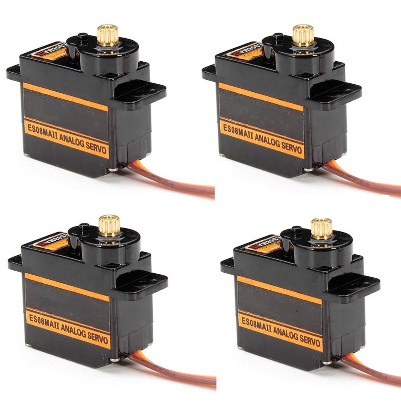 RGBZONE 4Pcs ES08MA II 12g Mini Metal Gear Analog Servo Shockproof Stable Machine Compatible for RC Model - Image 1